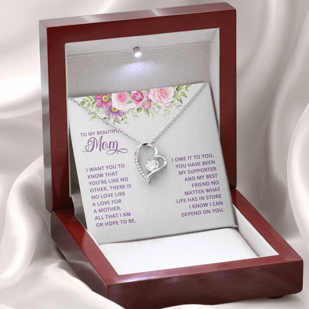 To My Mom -- I want you to know - Forever Love Necklace