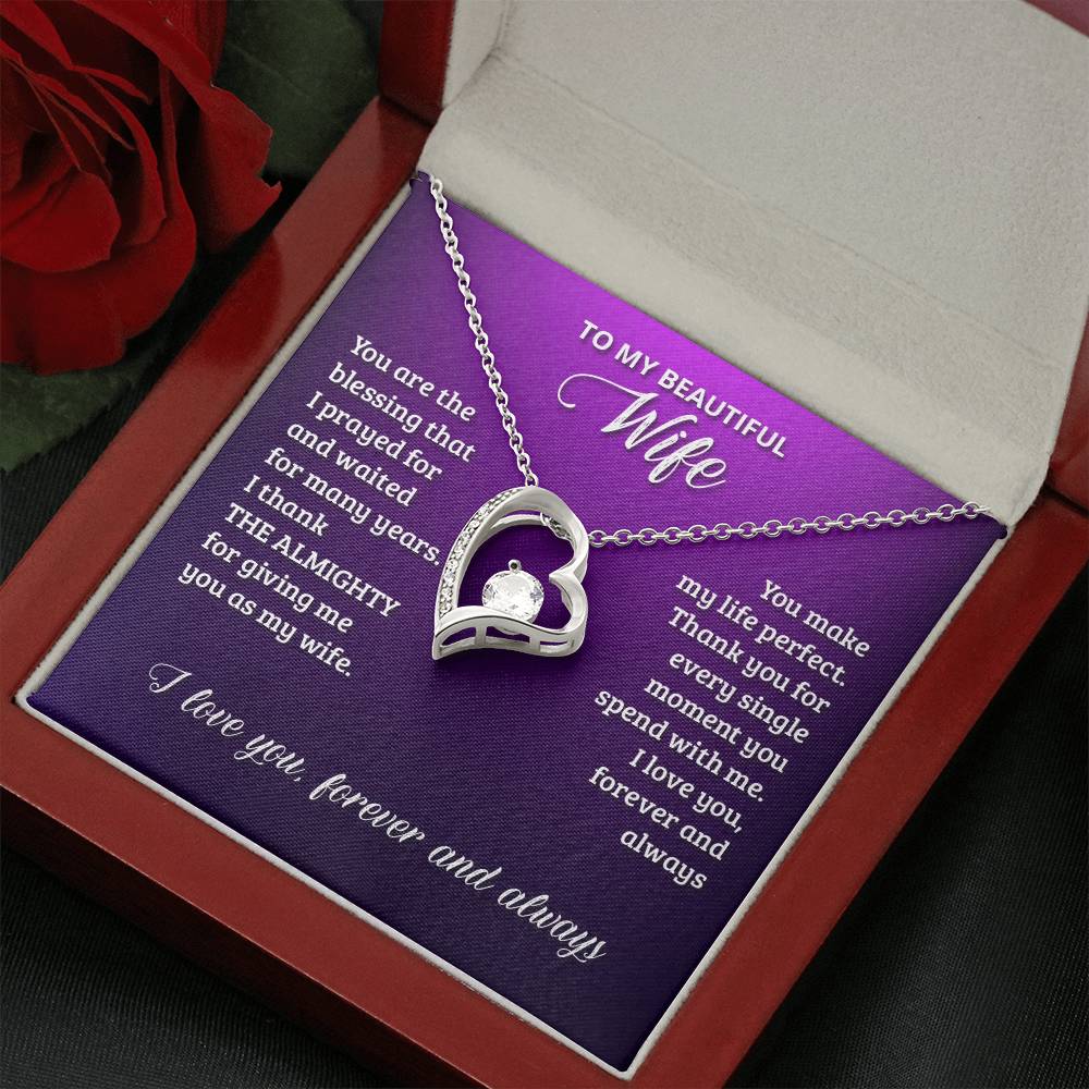 To My Wife - You are the blessing - Forever Love Necklace