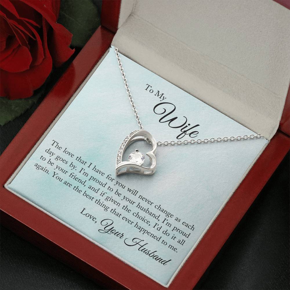 To My Wife - Proud To Be Your Husband - Forever Love Necklace