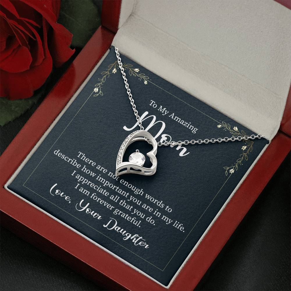 To My Amazing Mom - Forever Love Necklace