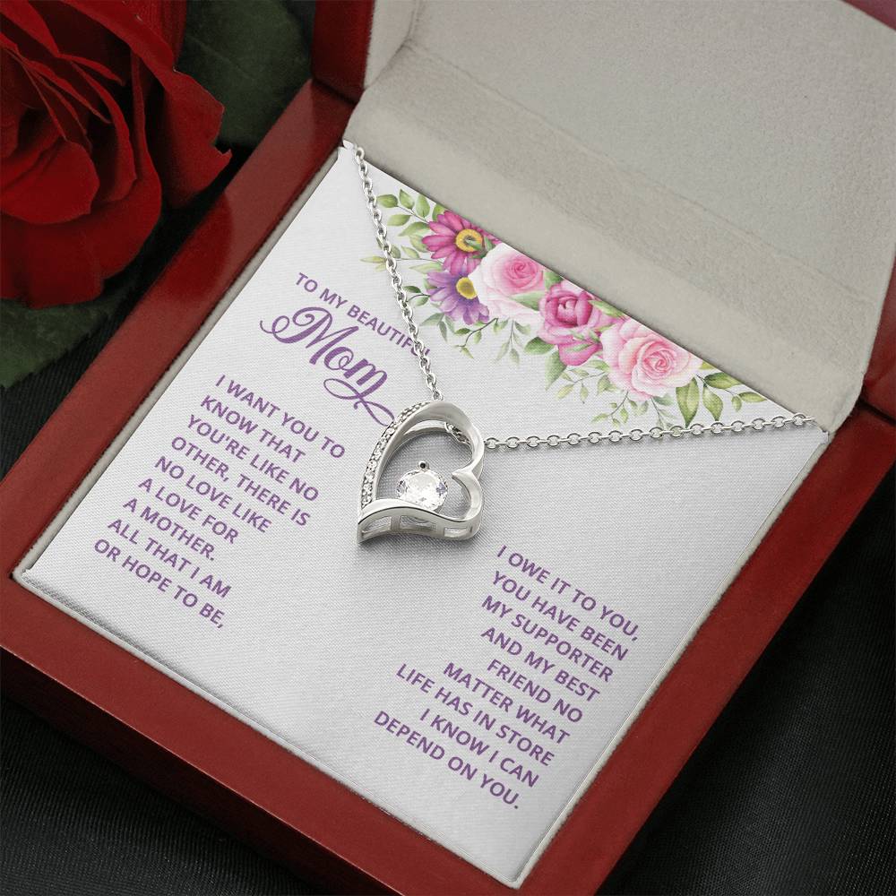 To My Mom -- I want you to know - Forever Love Necklace