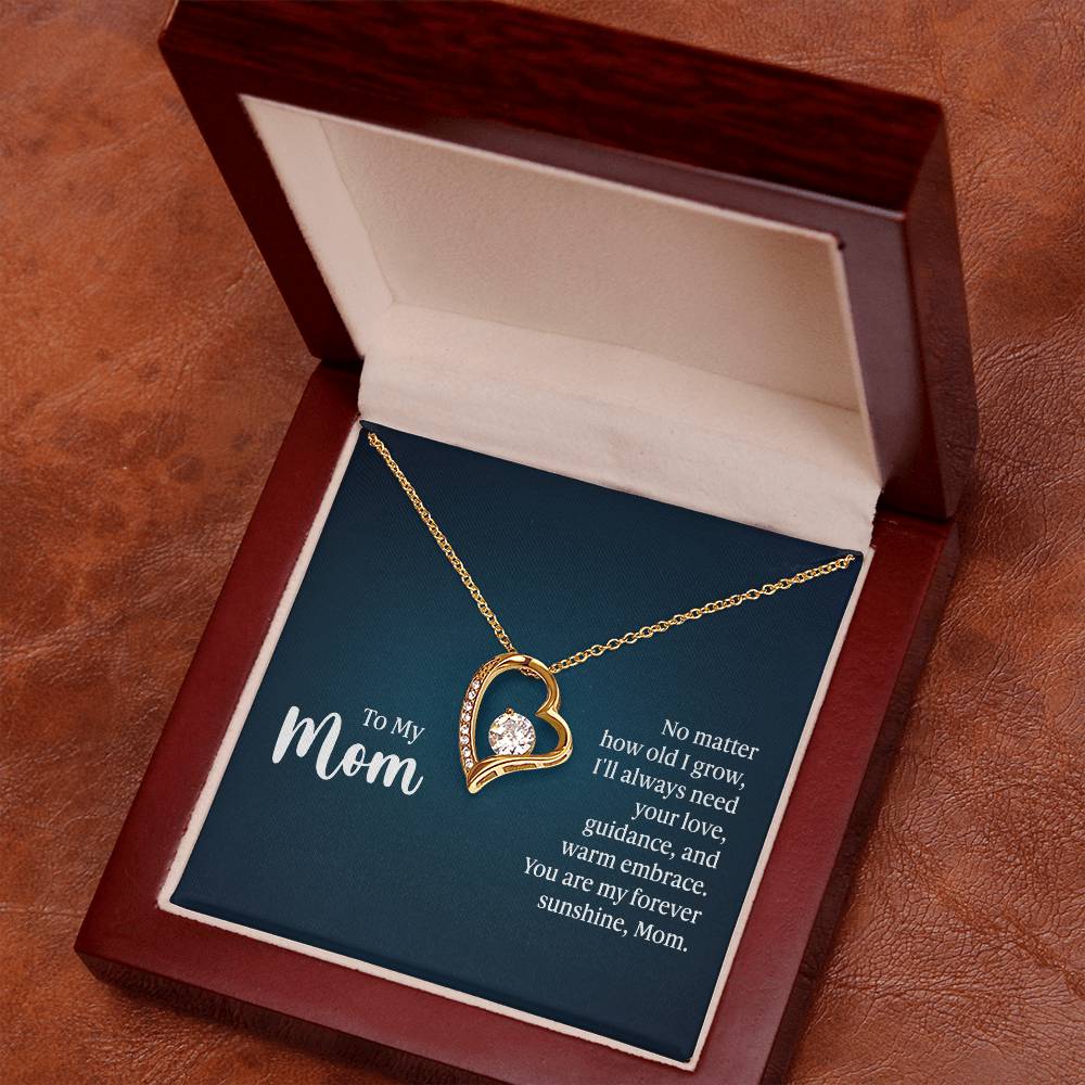 To My Mom - No matter how old - Forever Love Necklace