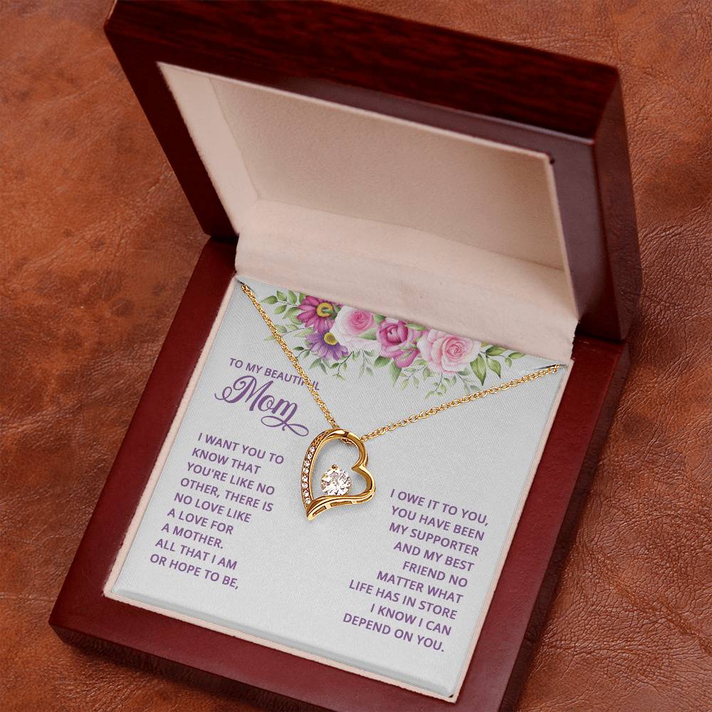 To My Mom -- I want you to know - Forever Love Necklace