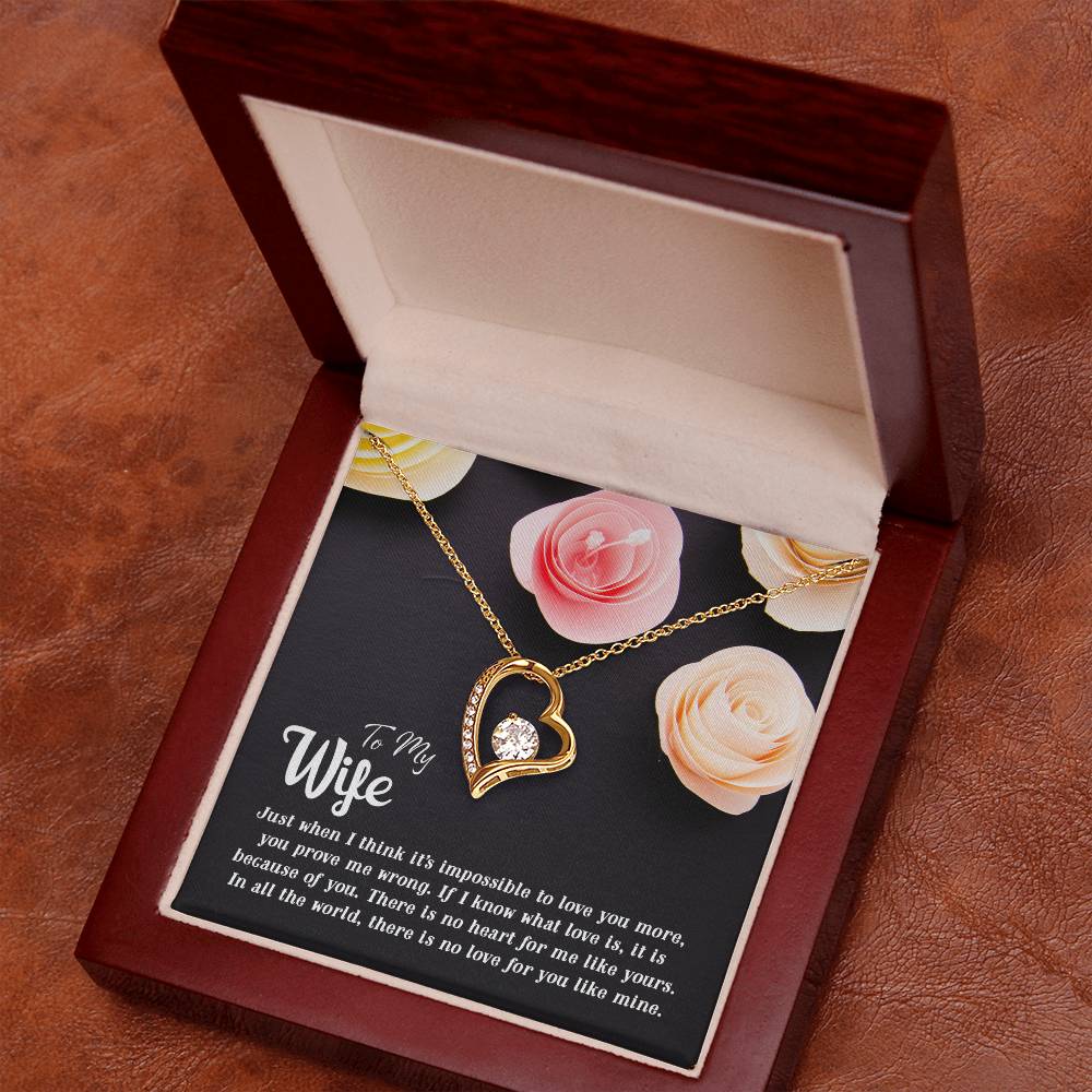 To my Wife - Just when I think - Forever Love Necklace