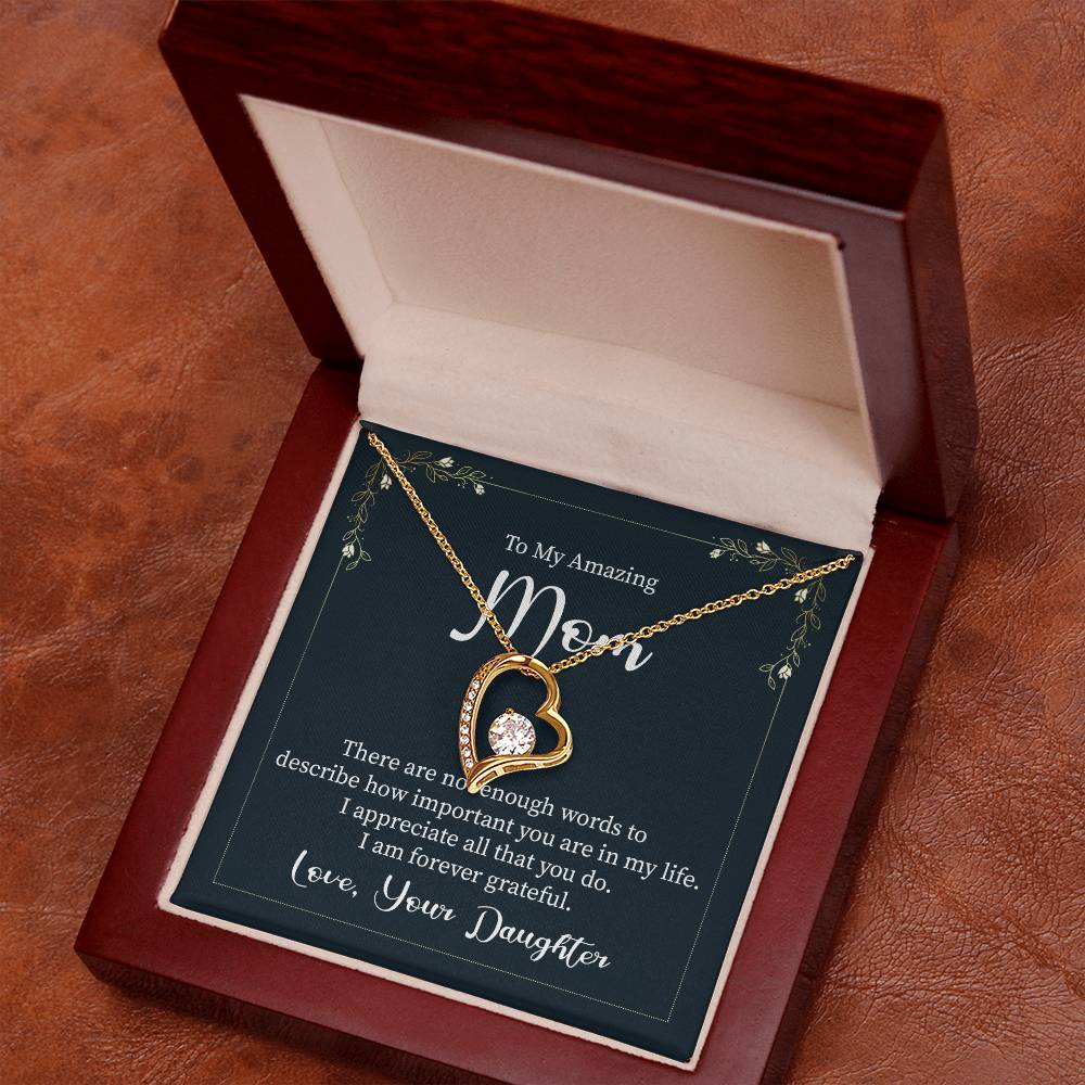 To My Amazing Mom - Forever Love Necklace