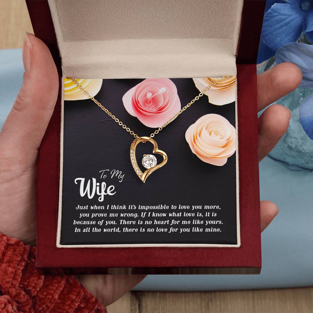 To my Wife - Just when I think - Forever Love Necklace