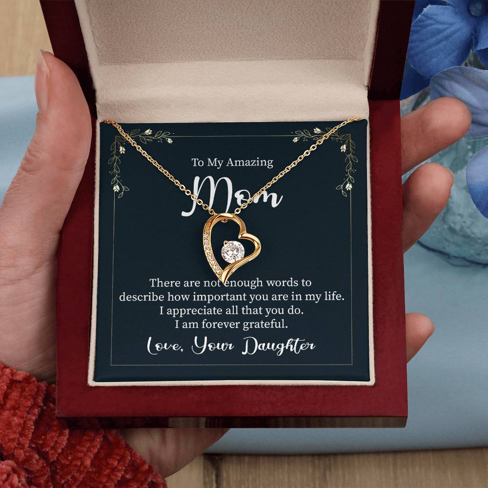 To My Amazing Mom - Forever Love Necklace