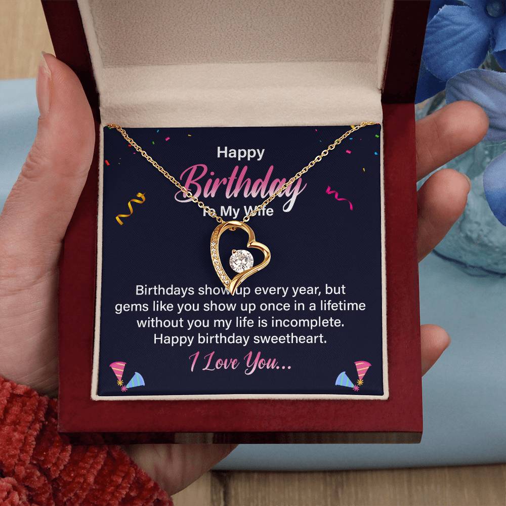 Happy Birthday To My Wife - Forever Love Necklace