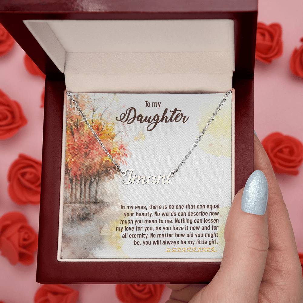 To My Daughter - In my eyes - Custom Name Necklace