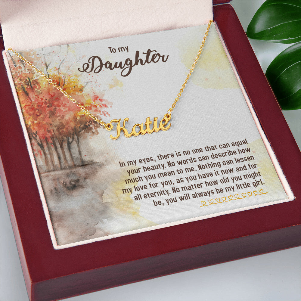 To My Daughter - In my eyes - Custom Name Necklace