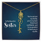 To My Beautiful Sister - Flower Name Necklace