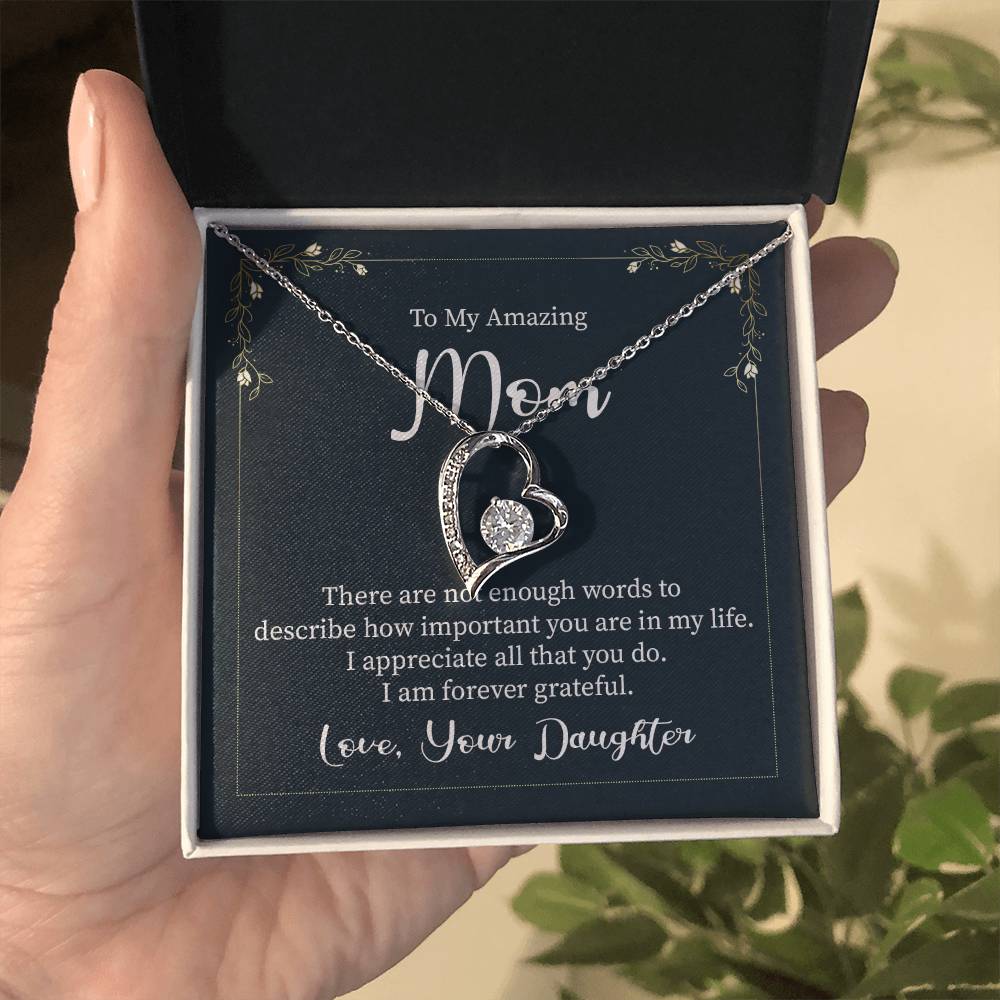 To My Amazing Mom - Forever Love Necklace