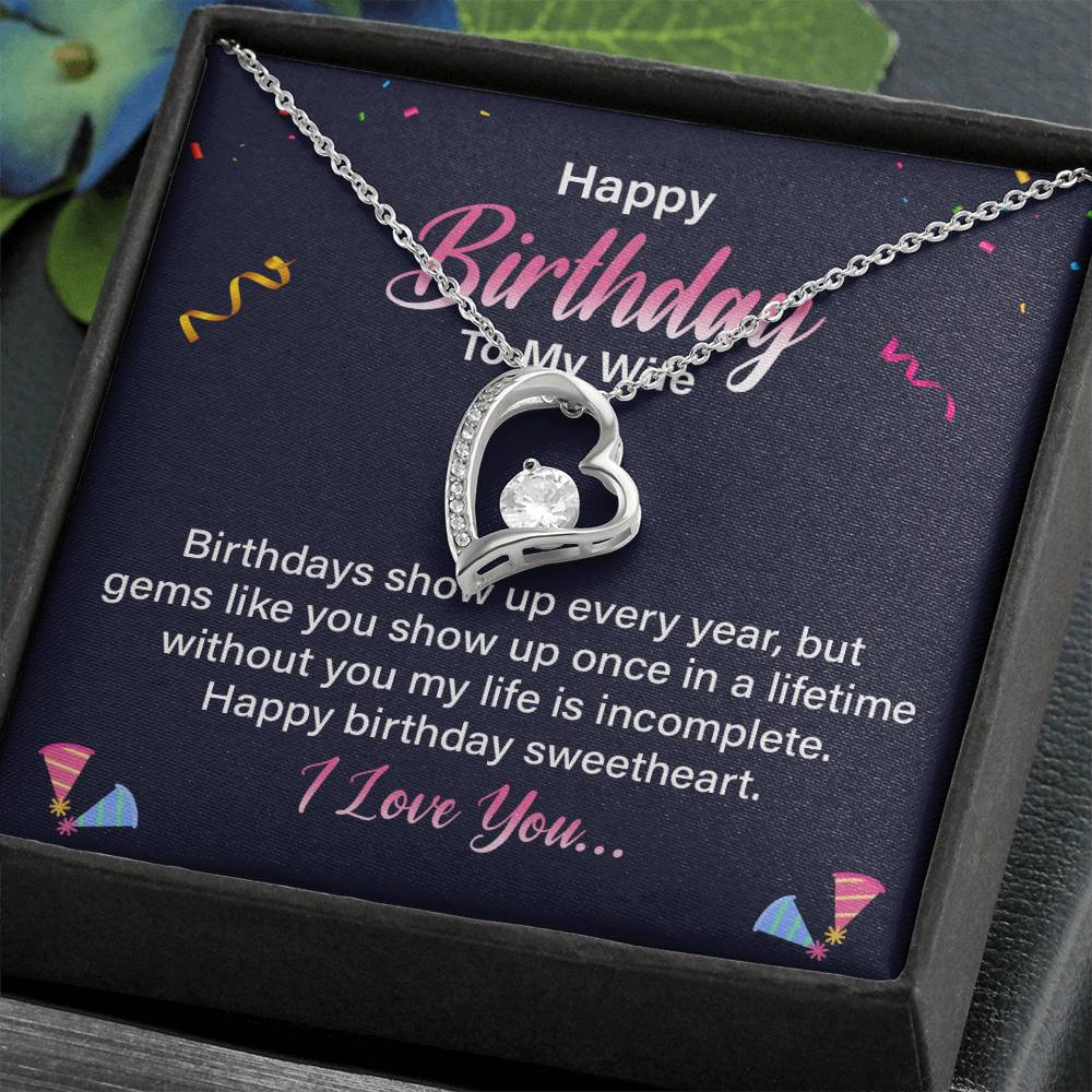 Happy Birthday To My Wife - Forever Love Necklace