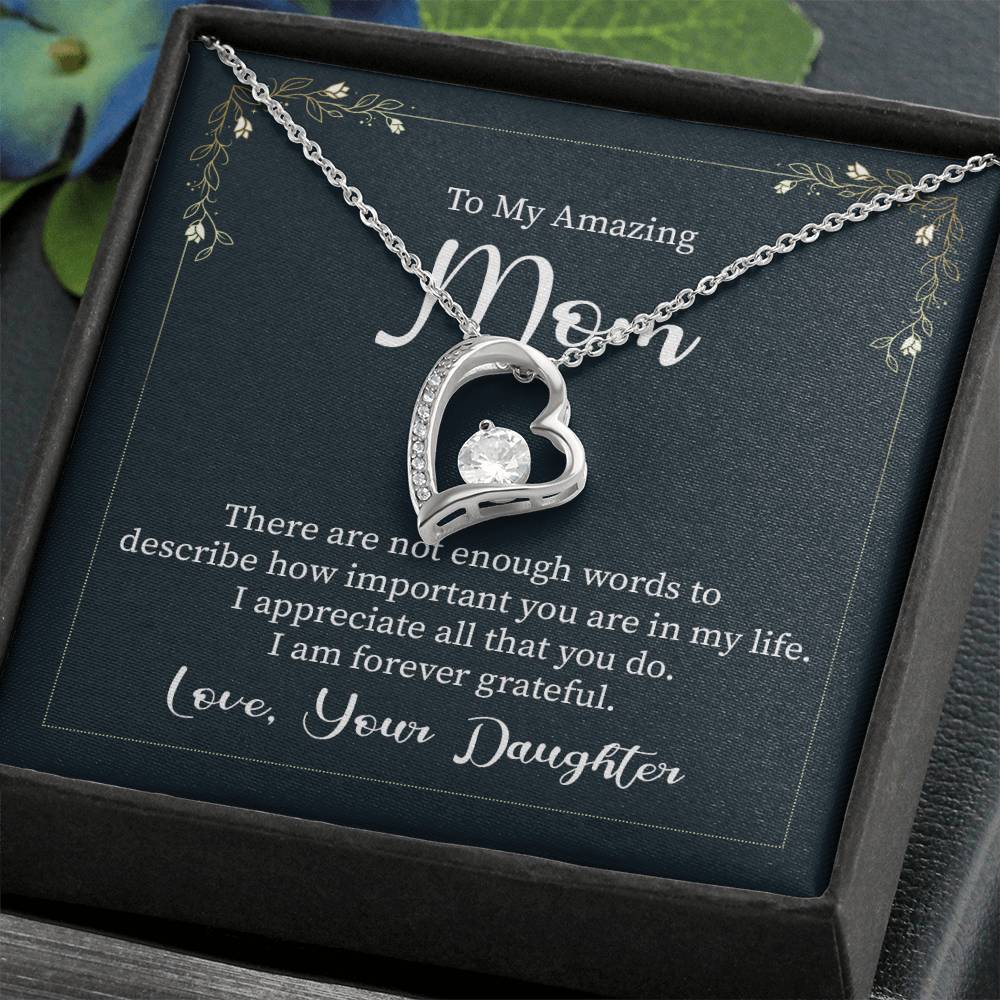 To My Amazing Mom - Forever Love Necklace