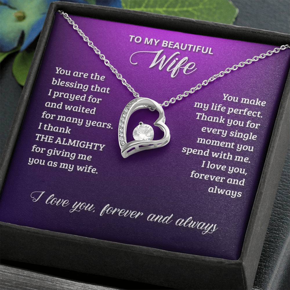 To My Wife - You are the blessing - Forever Love Necklace