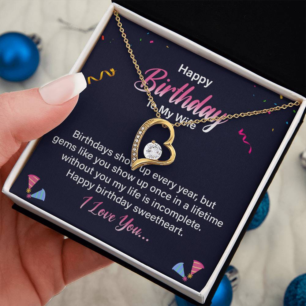 Happy Birthday To My Wife - Forever Love Necklace