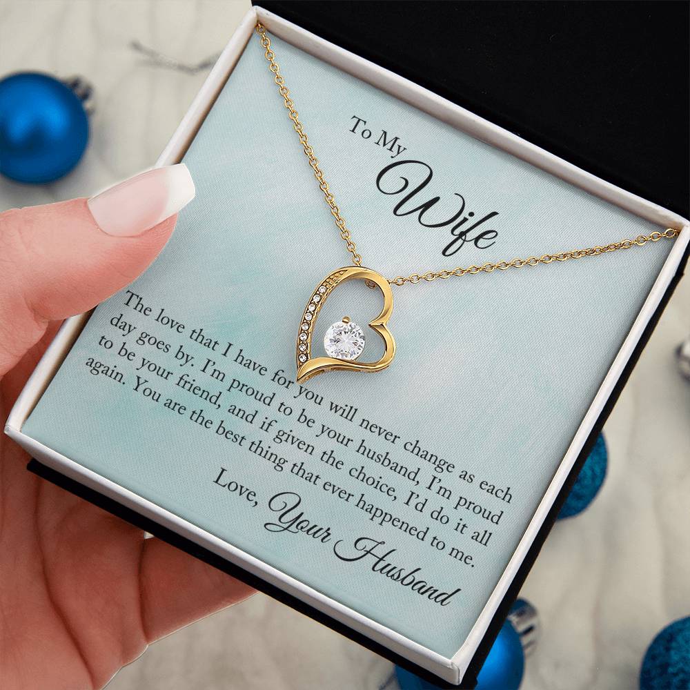 To My Wife - Proud To Be Your Husband - Forever Love Necklace