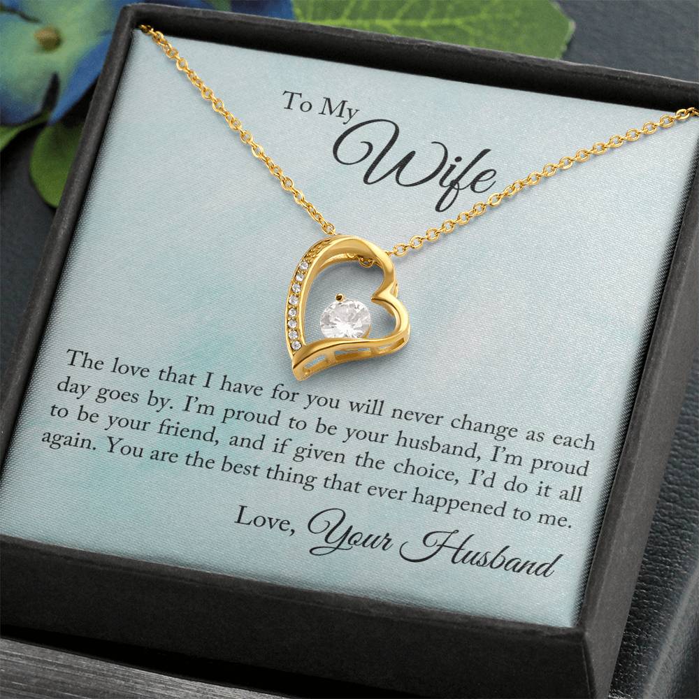 To My Wife - Proud To Be Your Husband - Forever Love Necklace