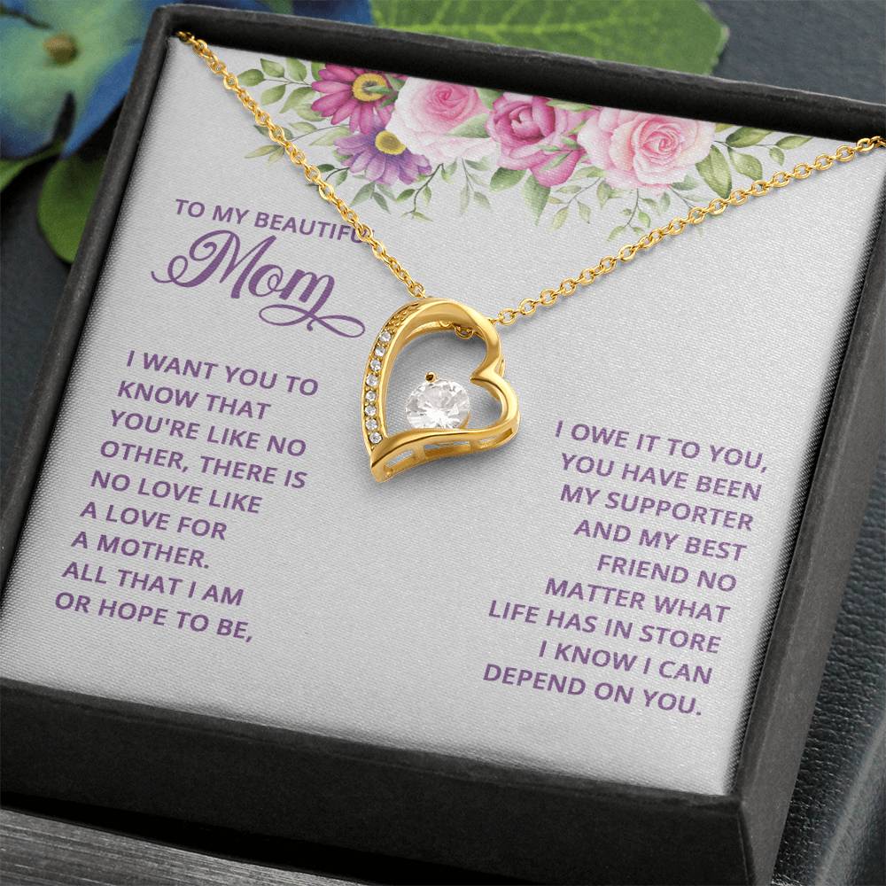 To My Mom -- I want you to know - Forever Love Necklace